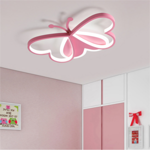 Creative cartoon cloud children's room ceiling light macaroon bedroom study Butterfly pink indoor LED ceiling lamp for girls