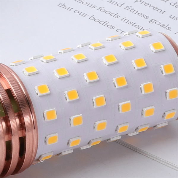 led light bulb e14/e27 size screw warm white three colours light 12W household lighting corn Dimmable E27 bulb Dimmable