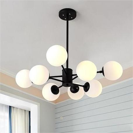 Modern Lustre Pendant Light Living Room Adjustable Ball Hanging Lamp Dining Room Lighting Fixtures Magic Beans Chandeliers LED