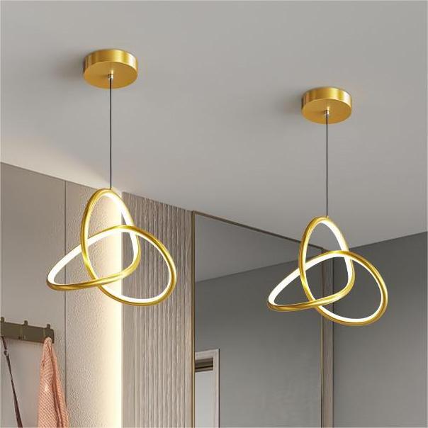 Romantic warm bedroom cloakroom LED pendant lamp geometric art aisle corridor pendant light