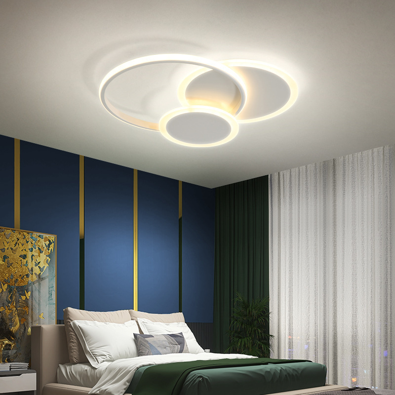 Modern Surface Mounted Pop Ceil Lamp Fixtures Remote Control Lighting Home LED Ceiling Light Metal Acrylic 90 Nordic 42W / 53W