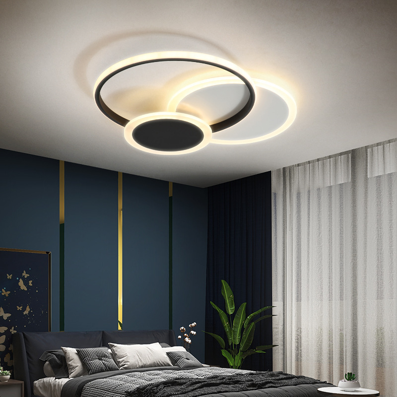 Modern Surface Mounted Pop Ceil Lamp Fixtures Remote Control Lighting Home LED Ceiling Light Metal Acrylic 90 Nordic 42W / 53W