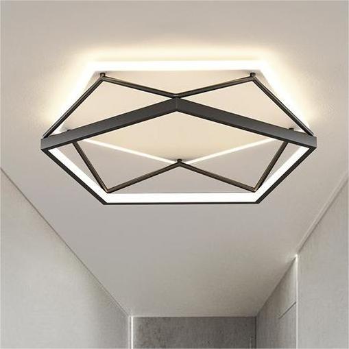 Metal Acrylic Geometric Creative Design Modern Square LED Flush Mount Ceiling Lamp LED ceiling Light Fixture for home