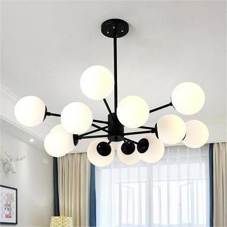 Modern Lustre Pendant Light Living Room Adjustable Ball Hanging Lamp Dining Room Lighting Fixtures Magic Beans Chandeliers LED