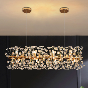 Light luxury post-modern bedroom dining room crystal pendant light creative full star living room study chandelier