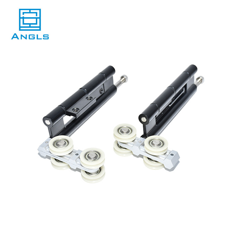 High Quality Black Gate Hinge Door Fixing Hardware Bi Fold Great Appearance Pivot Aluminum Alloy Door Hinge