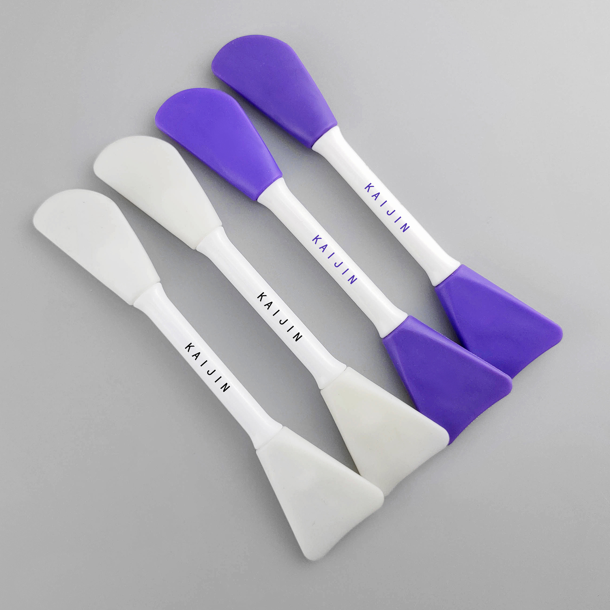 Hot selling multiple colors available facial mask spatula double sided cosmetic soft silicone face mask brush