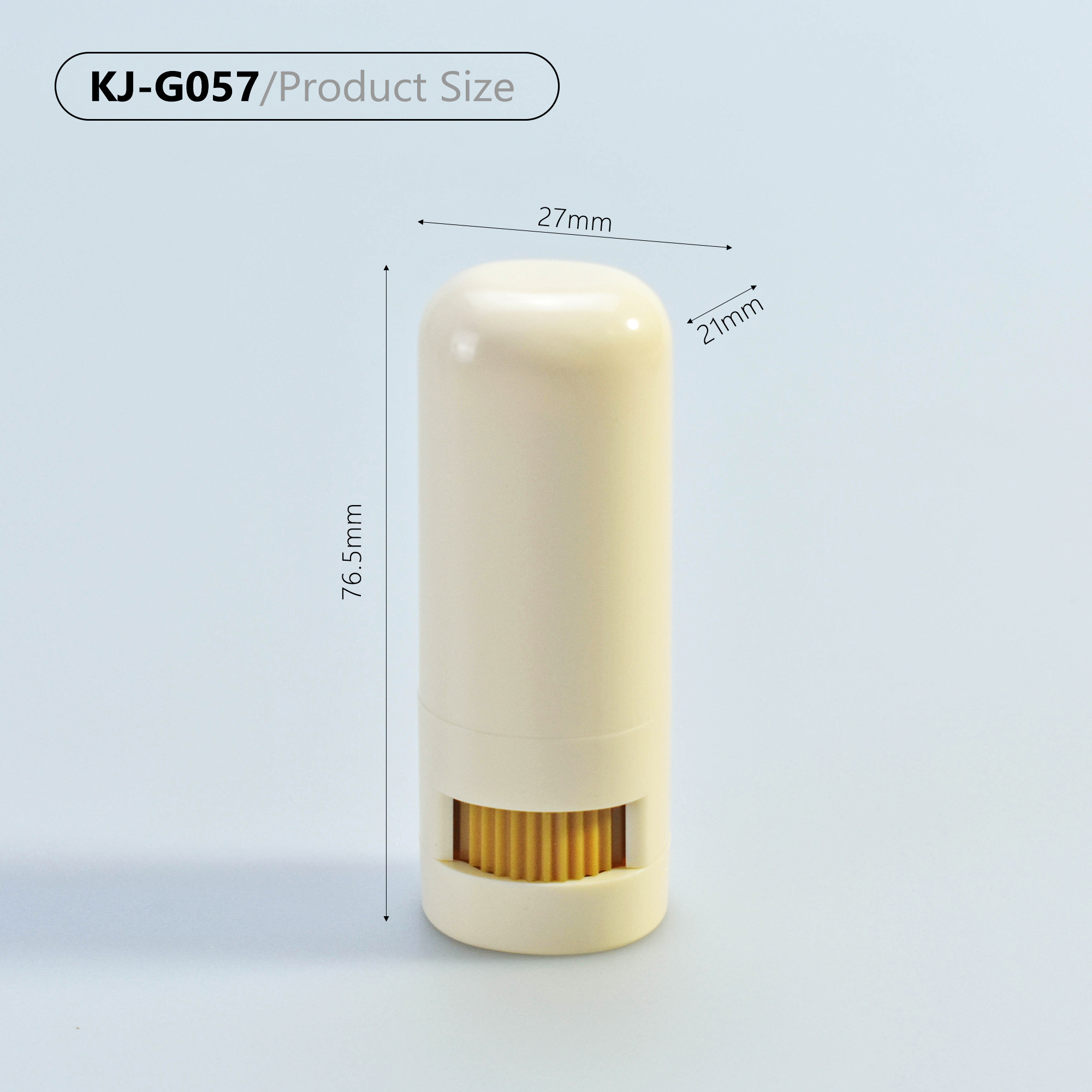 PS material stick crystal deodorant cosmetic tube stick unscented container oval packaging matte bottle twist up