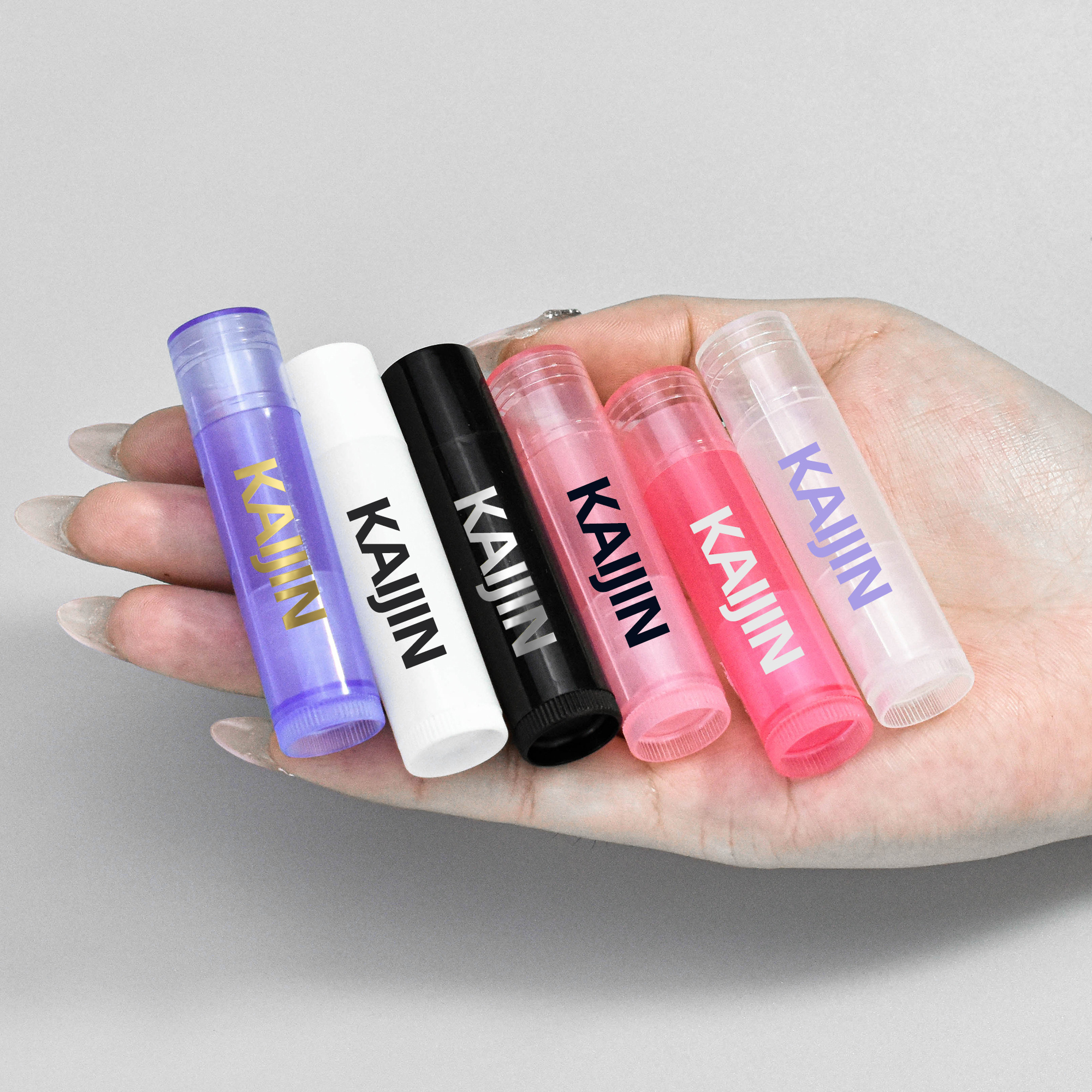 Wholesale Custom Logo kids  Lipbalm Tube Recycle Plastic Cosmetic Packaging Chapstick Lip Balm Tube