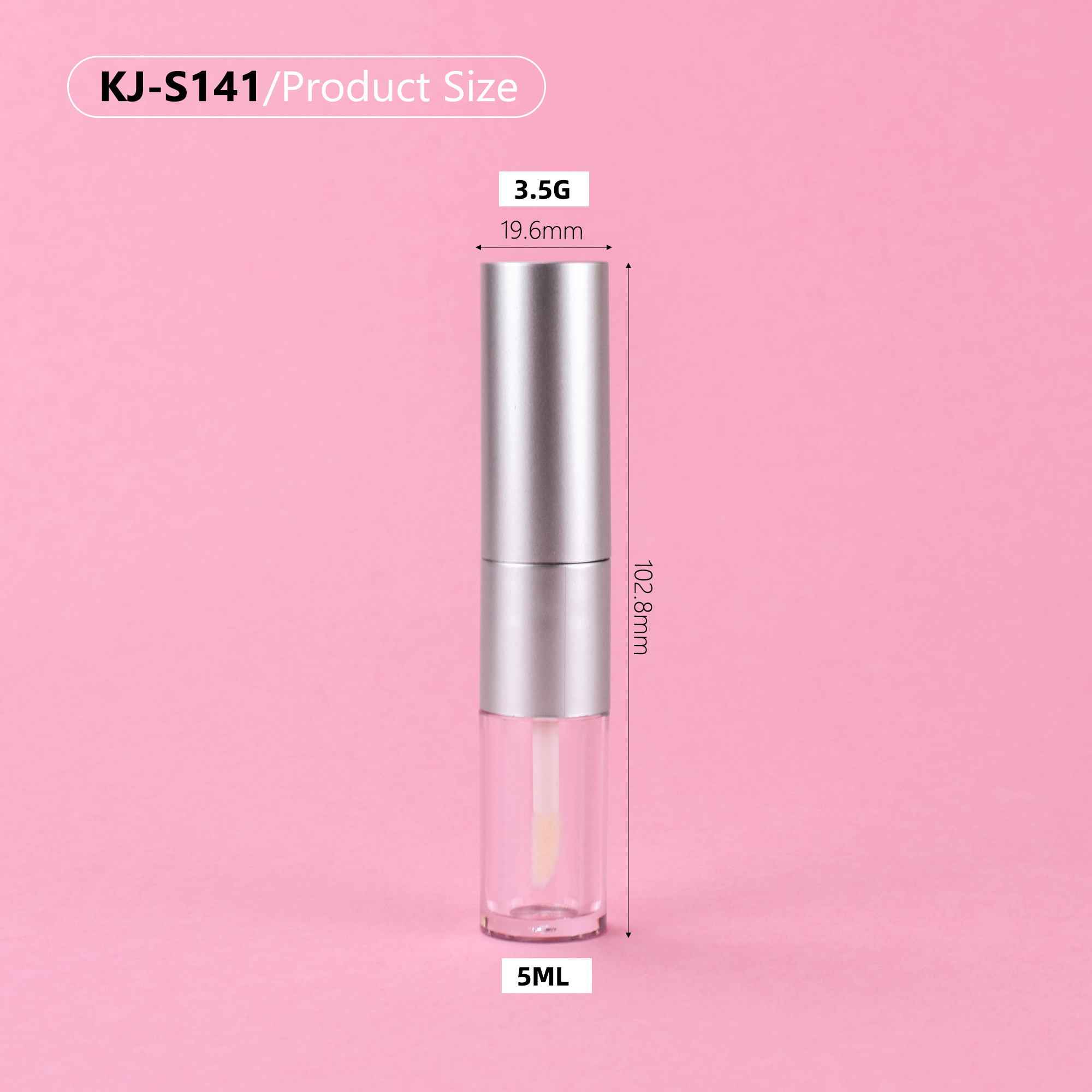 Stock Silvery Two In One Multi Use Makeup Pigmented Matte Liquid Lipstick Double Sides Lip Gloss And Lipstick Tube container