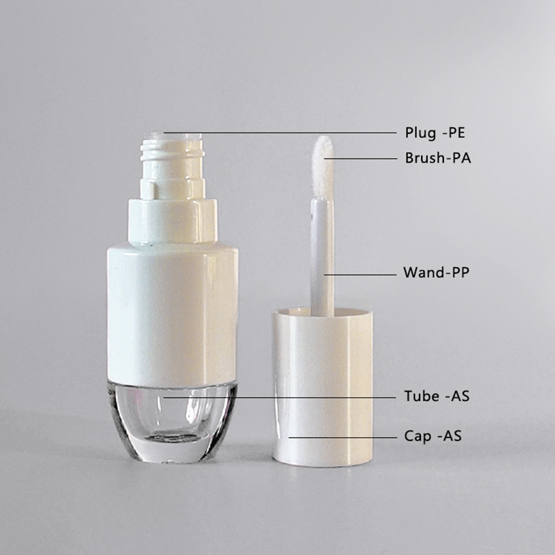 High Quality 7ml Lip Gloss Tube Mascara Tubes Empty Pink Eyeliner Container  Lip Gloss Tube White Essential Oil bottle