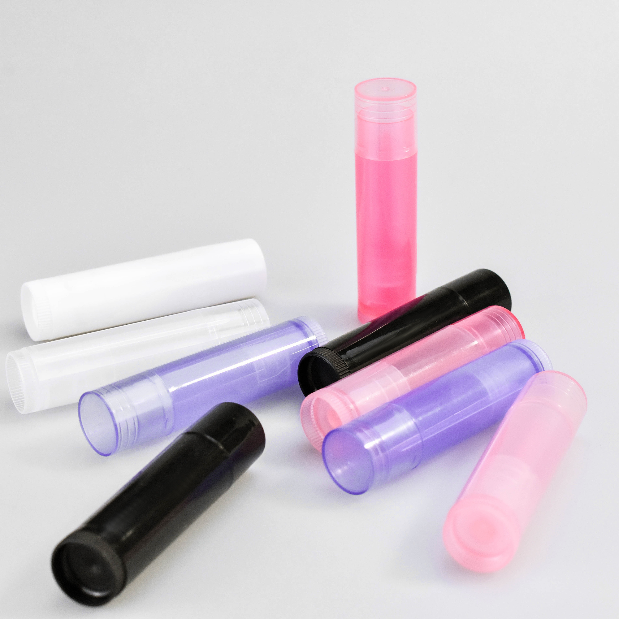 Wholesale Custom Logo kids  Lipbalm Tube Recycle Plastic Cosmetic Packaging Chapstick Lip Balm Tube