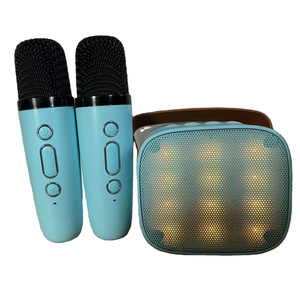 Portable Mini LED Light Small KTV Handheld Children's Mini Karaoke Microphone and K-Song Home Party Speaker Combination