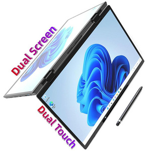 OEM ODM Tablet Laptop 2 in 1 11th Gen YOGA DDR4 Dual screen Notebook Gamer Pc Touch Business Laptop Computer