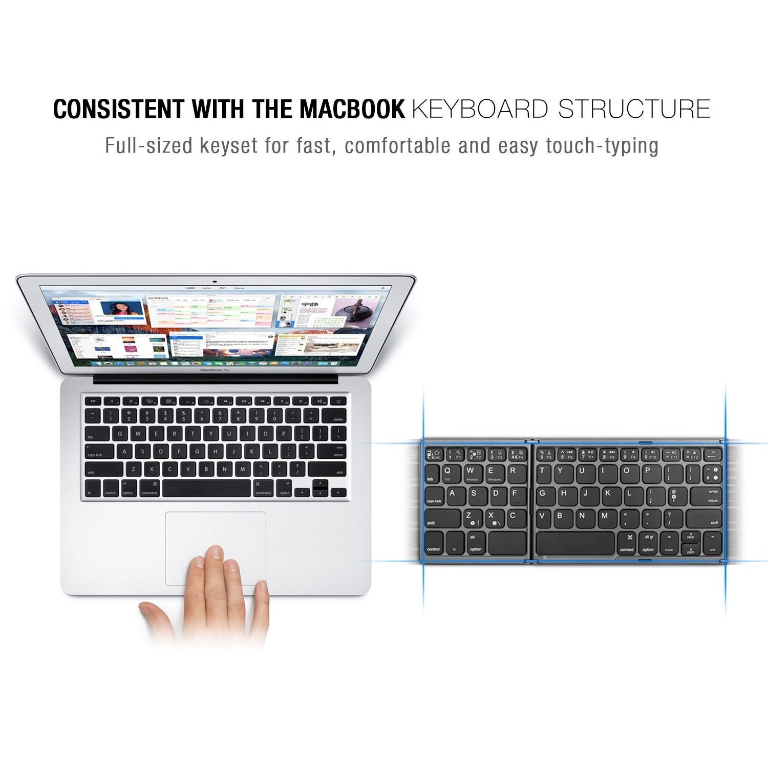 wireless ultra-thin foldable keyboard suitable for tablet and mobile phone language LOGO can be customized