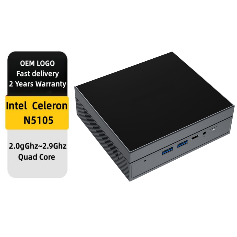 Hot Intel Celeron N5105 8G 256G Mini PC 64Bit Wins10 Laptop Desktop Industrial Computer for bank Office Work Games Tablet