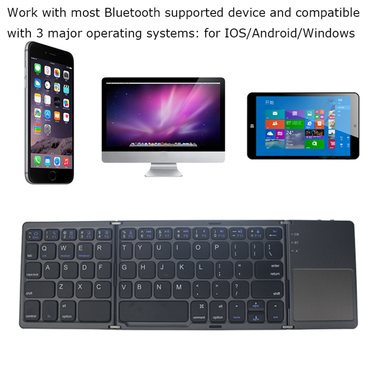 wireless ultra-thin foldable keyboard suitable for tablet and mobile phone language LOGO can be customized