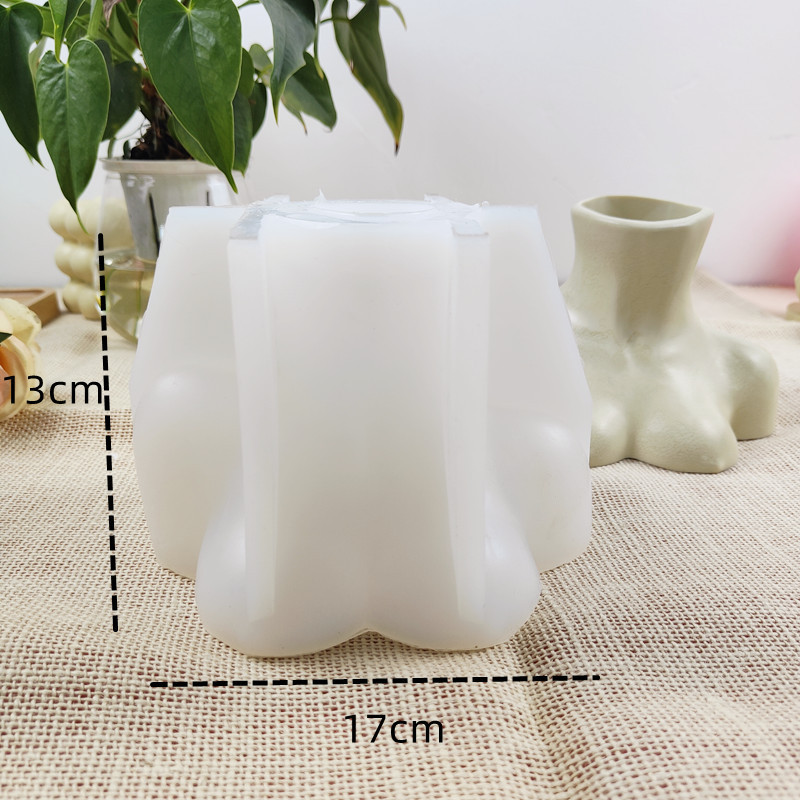 Succulent plant flower pot silicone mold aromatherapy plaster pen holder resin decoration tool