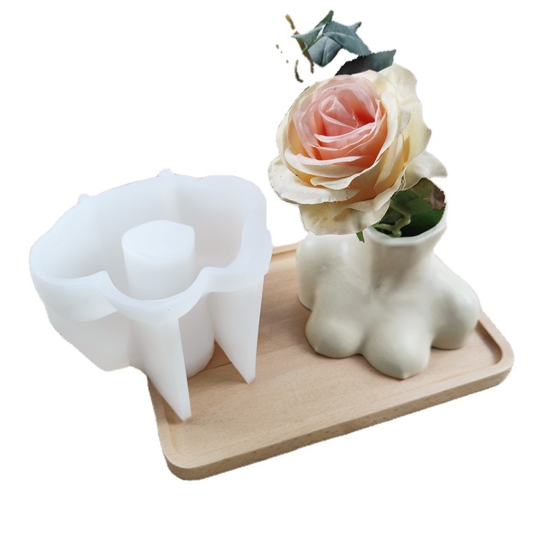 Succulent plant flower pot silicone mold aromatherapy plaster pen holder resin decoration tool