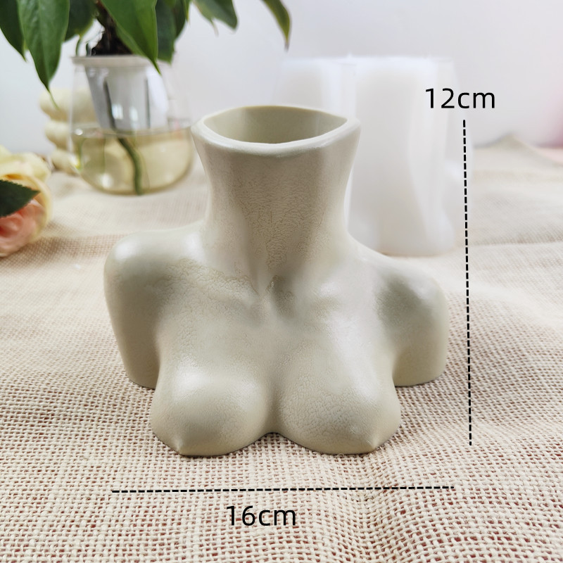 Succulent plant flower pot silicone mold aromatherapy plaster pen holder resin decoration tool