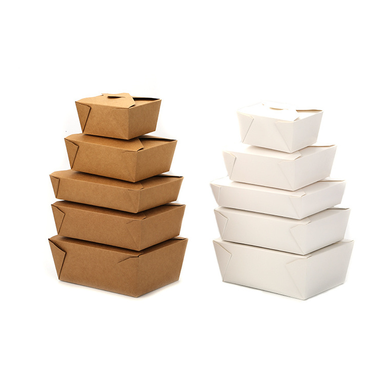 Customized food packaging boxes restaurant takeaway box food grade paper folding box