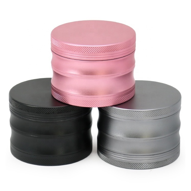 Wholesale Pink Herb Grinder Dry Spice Tobacco Crusher 2.5 Inch Custom Logo Metal Manual Herb Grinder Smoking Accessories