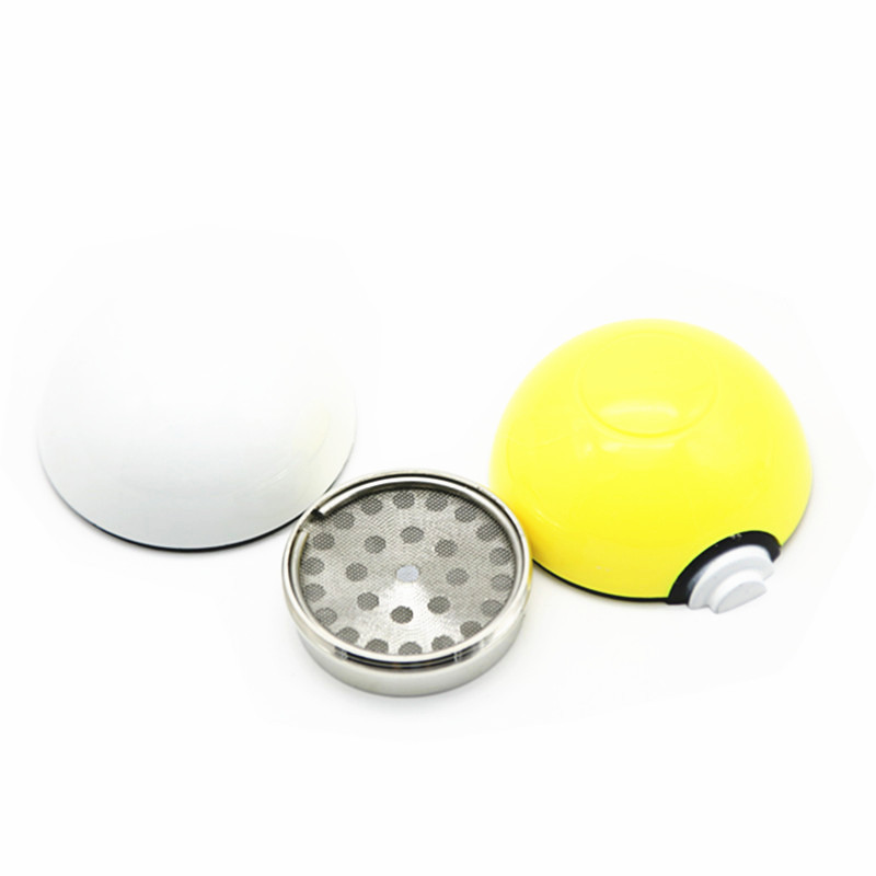 New Design Portable 55mm Metal Herb Grinder Zinc Alloy 3 Parts Poke Ball  Tobacco Crusher Grinder For Gift Wholesale