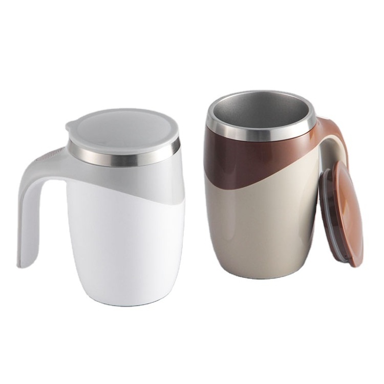 Lazy Auto Magnet Electric Mixing Coffee Mug Milk Spin Mixer Cup Stainless Steel Self Stirring Mixing Cup