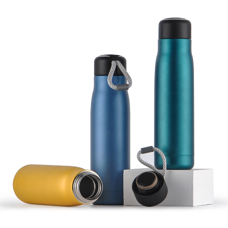 500ml Double Wall Insulated Vacuum Flask Sport Thermos Stainless Steel Water Bottle