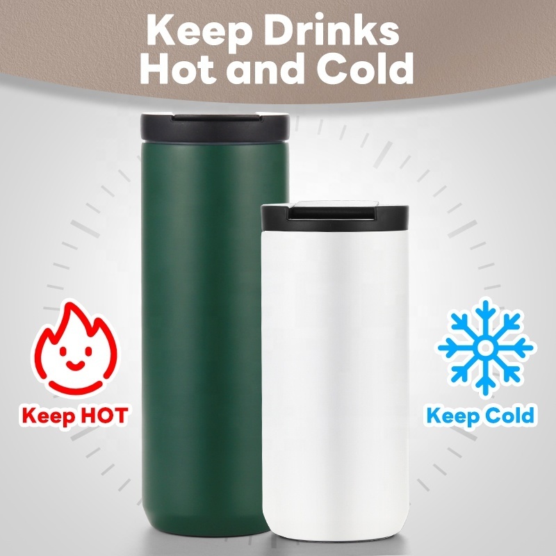 400ml 550ml Reusable Double Walled Vacuum Insulated Thermal Travel Coffee Stainless Steel Tumbler Mug Cups with Lids