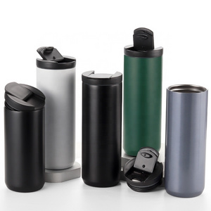 400ml 550ml Reusable Double Walled Vacuum Insulated Thermal Travel Coffee Stainless Steel Tumbler Mug Cups with Lids