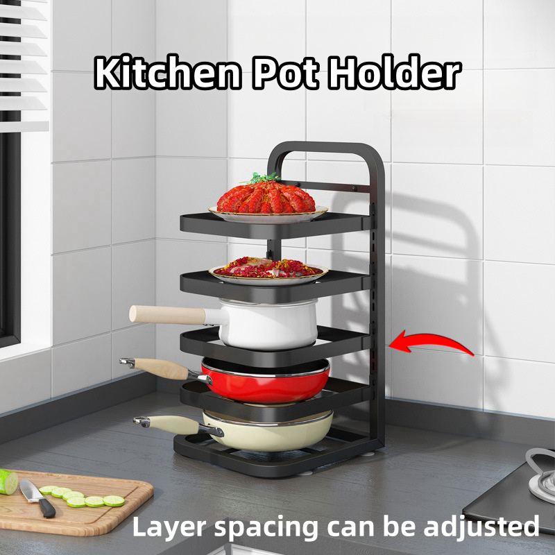 4 Layer Dish Plate Rack Space Saving Countertop Wall Mounted Kitchen Sink Shelf Pans Organizer