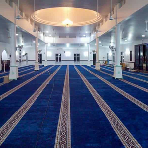 Wall To Wall Blue Border Masjid Praying Carpet Mosque Prayer Carpet Muslim Masjid Carpets