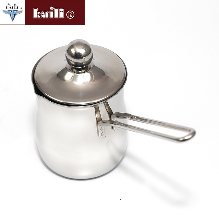 Wholesale Stainless Steel Milk Heating Cooking Pot Without Lid coffee warmer