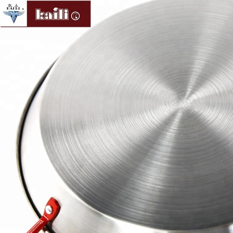 Restaurant Equipment commercial Stainless Steel Paella Pan For Cooking non stick frying pan