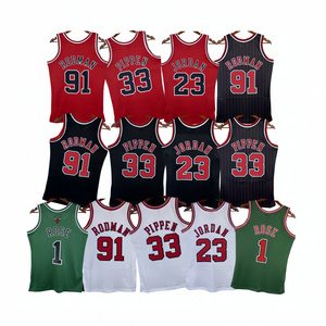 USA basketball M&N quickdry high quality Chicago jersey basketball retro basketball jersey for Pippen Rodman