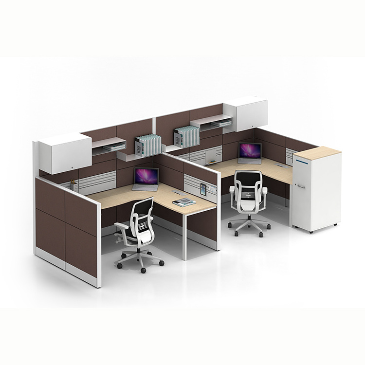 Commercial 4 person workstation modern fashion office desk