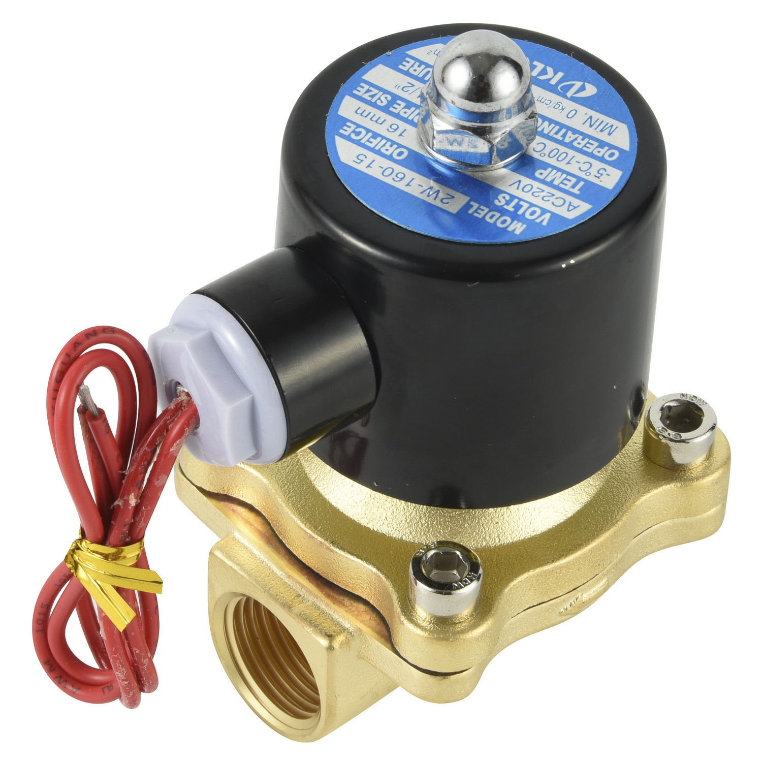 Low price 2w160 15 normally closed brass 24v dc 12v volt air water flow control solenoid valve