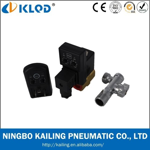 Two-position Two-way electric auto drain solenoid valve with timer