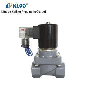 Anti-Corrosive UPVC CPVC PVC PTFE Body Anti Corrosion Solenoid Valve 1/8'' 1/4'' 3/8'' 1/2'' 1'' 2'' 12V 24V DC 110V 220V AC