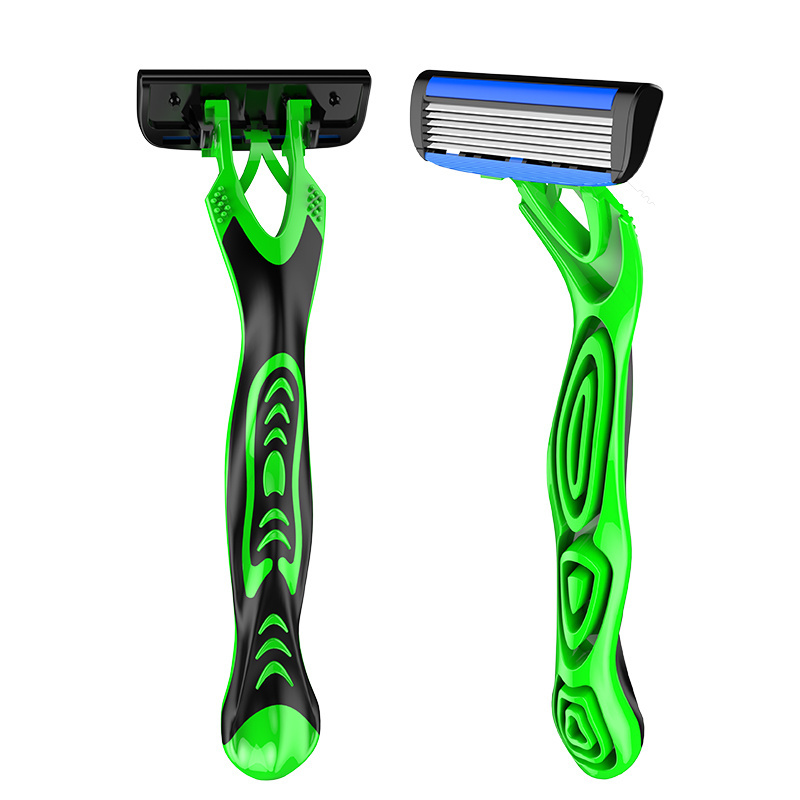 Men shaving razor high quality with six Sweden blade disposable razor