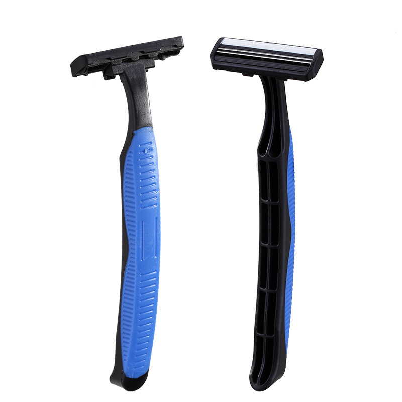 Twin Blades Facial Shaver Wholesale Manual Disposable Shaving Rubber Razor