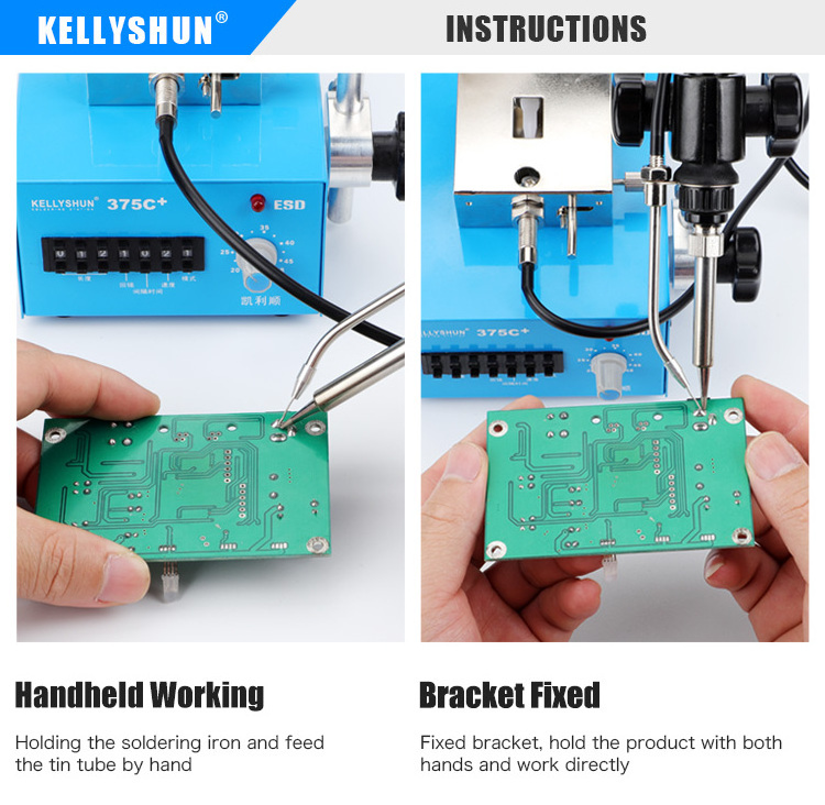 Tin feeding constant temperature welding table 60W automatic solder machine circuit board foot step universal station weld