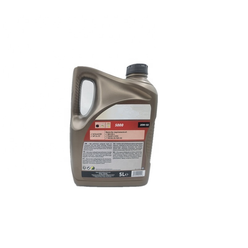 Total oil 20 w50 fully synthetic engine oil general 5 litres of 5000 apisl/CF diesel gasoline vehicles