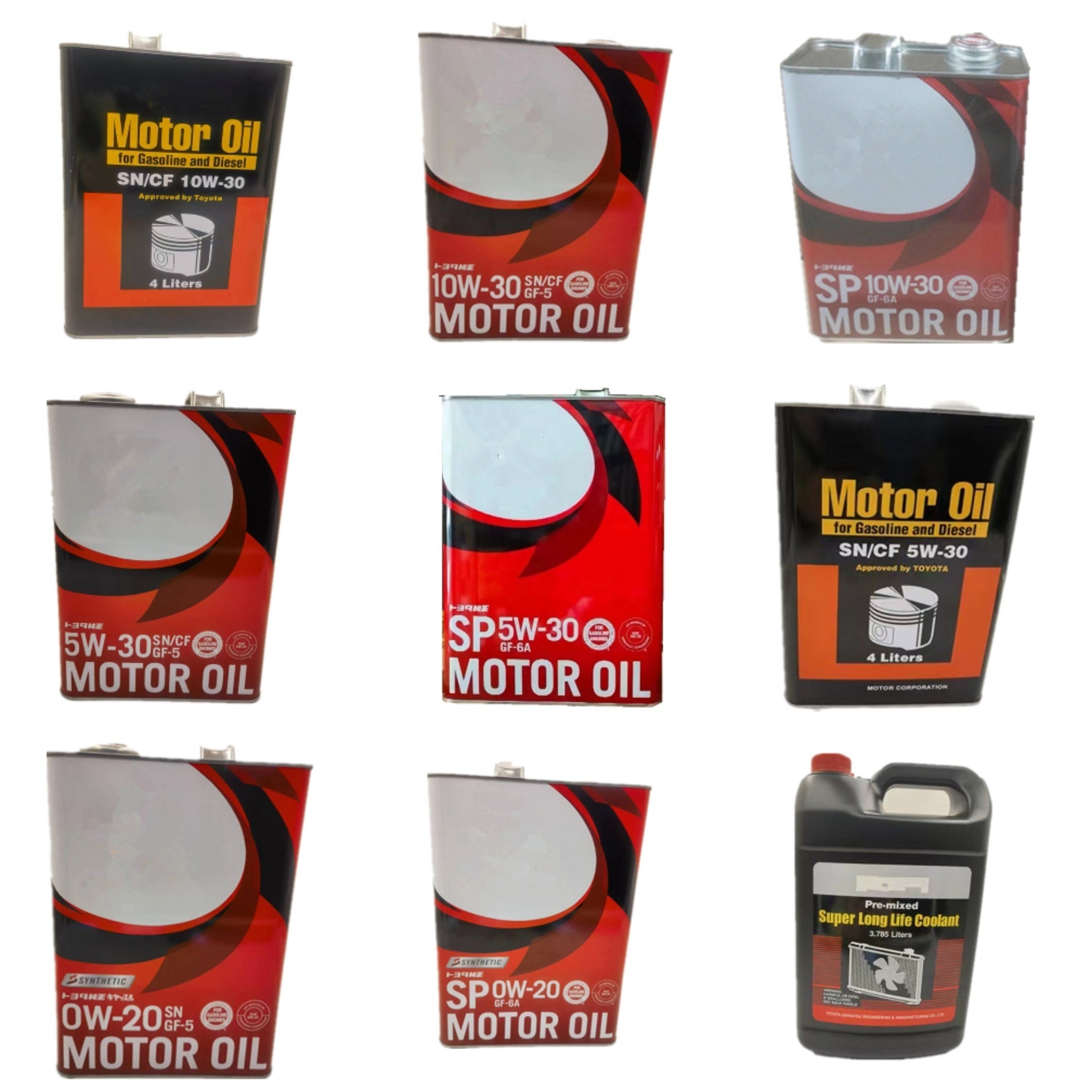 Toyota Fully Synthetic Engine Oil SP5W-30 Iron Drum Oil with 4 Liters Base Oil SAE Certified Lubricating Grease