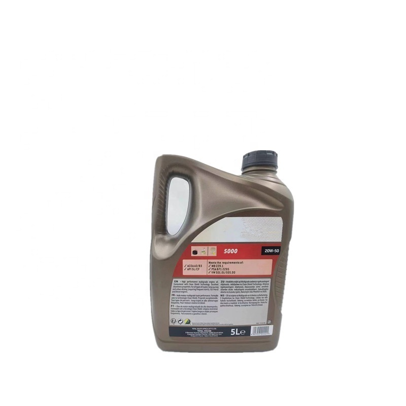 Total 20W50 Diesel Gasoline Car Engine Oil 5-Liter Base Oil Liquid with SAE Certificate for Lubrication