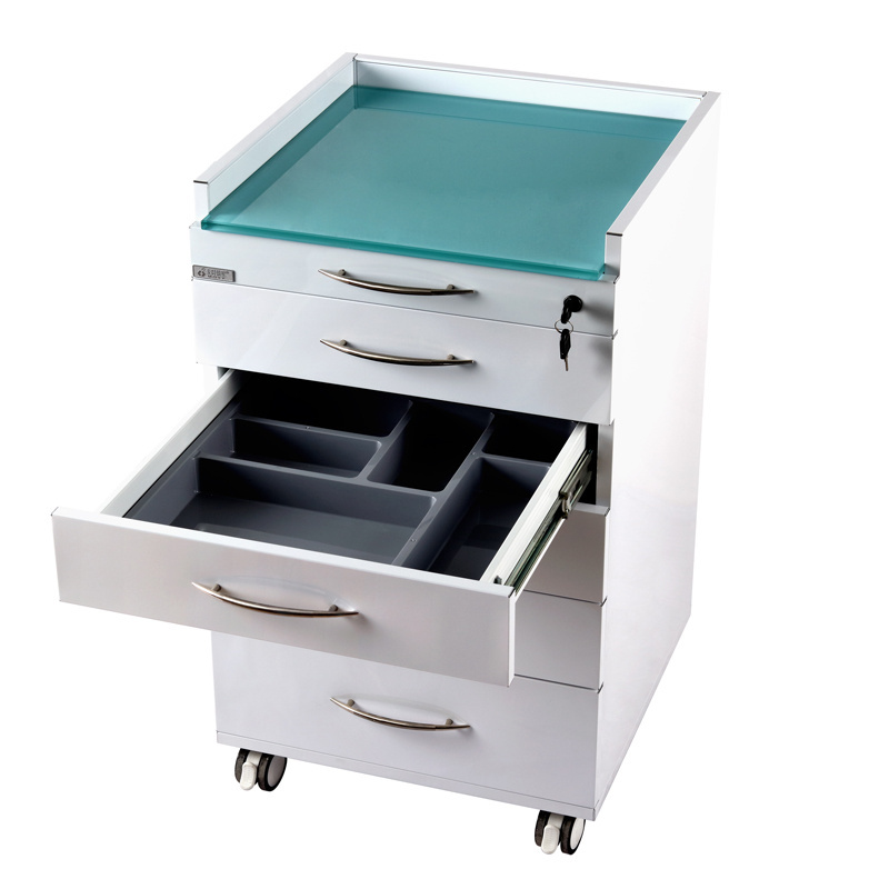 China Modern Trolley Mobile Stainless Steel dental cabinet