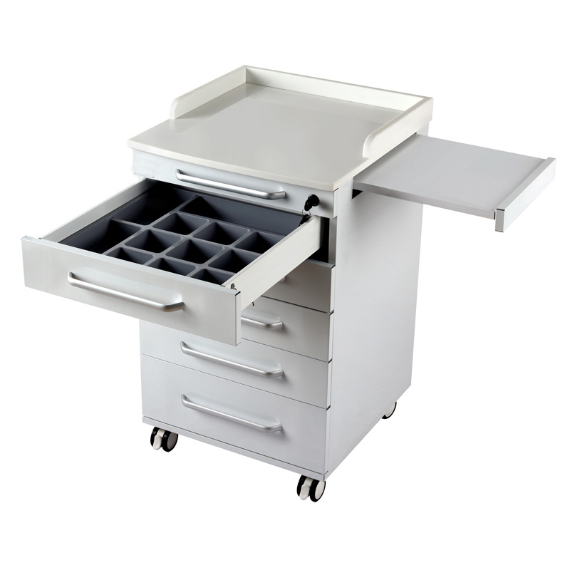 Medical table stainless steel material mobile trolley drawers dental cabinet furniture clinic