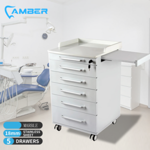 Medical table stainless steel material mobile trolley drawers dental cabinet furniture clinic