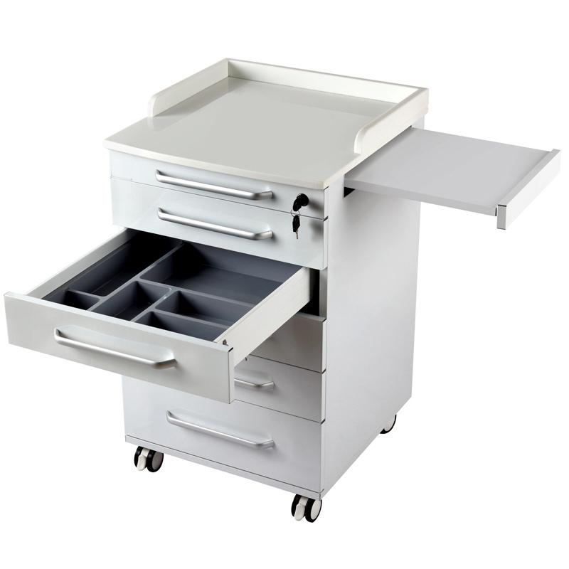 Medical table stainless steel material mobile trolley drawers dental cabinet furniture clinic